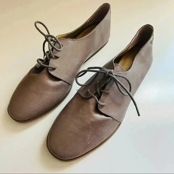 NWT Lucky Brand Aleikka Oxford Flats Titanium - Picture 2 of 8